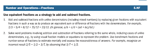 Number and Operations—Fractions