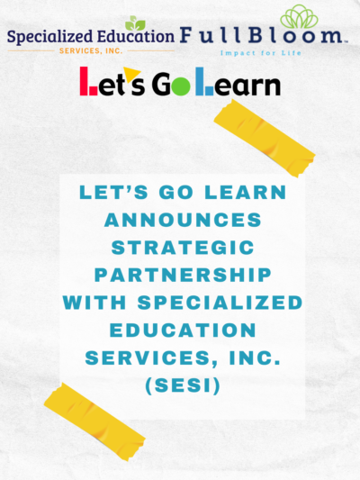 Let's Go Learn and Specialized Education Services, Inc. Partner to Deliver Data-Driven, Personalized Educational Solutions for Students with Complex Learning Needs